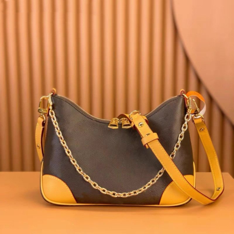 Leather Croissant Chain Bag